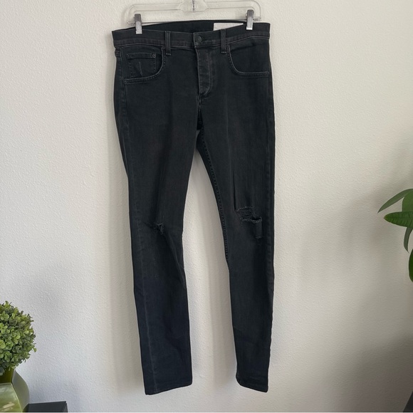 Rag & Bone Skinny Leg Fit 1 Distress Denim Jeans - Picture 1 of 7